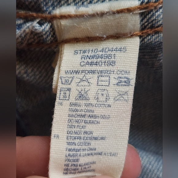 💜 Denim Jacket Light Wash 100% Cotton size Medium - Picture 5 of 6